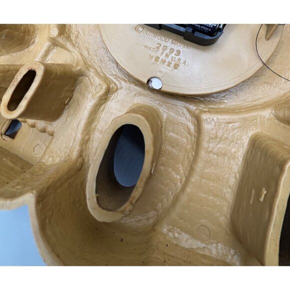 Vtg Burwood Our Home Quartz Wall Clock Faux Wood Key Hooks House Design - Picture 7 of 8